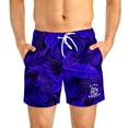 thumbnail image 2 of Purple Palm Tree Leaf Swim Trunks For Men, 2 of 5