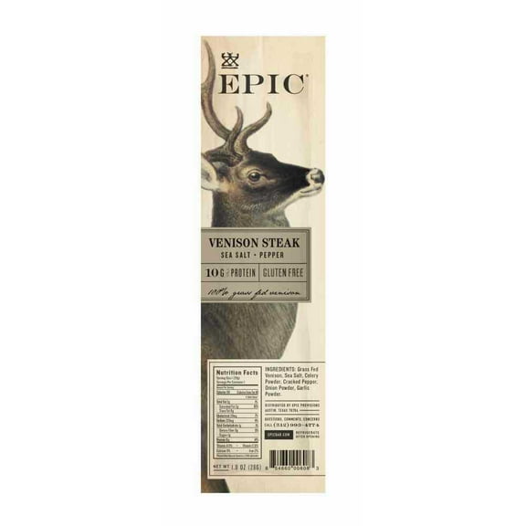 Epic Venison Strip, 0. 8 Ounce - 80 per case.