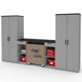 thumbnail image 4 of Bestar Lincoln 4 Piece Garage Workbench Set in Silver Gray and Black, 4 of 9