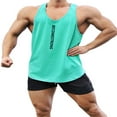 thumbnail image 1 of Débardeur de Sport Décontracté pour Hommes Col Rond Imprimé Lettre Sans Manches Ample pour Entraînement Gym Course, 1 of 5