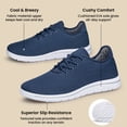 thumbnail image 2 of vibdiv Walking Shoes for Men Non Slip Running Shoes Lightweight Breathable Shoes Workout Gym Fashion Sneakers Navy Blue Size 10, 2 of 6