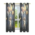 thumbnail image 7 of Yayeee Window Curtains Set of 2 for Living Room Light Filtering 63"x42", Watercolor Astronaut, 7 of 7