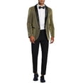 thumbnail image 2 of Lars Amadeus Men's Sequin Sport Coats Shawl Lapel One Button Wedding Shiny Blazer, 2 of 6