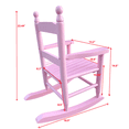 thumbnail image 3 of Tcbosik Small Rocking Chair Outdoor, Wooden Rocker with High Backrest, Ideal for Garden, Yard, Balcony, Patio, Light Pink, 3 of 9