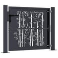 thumbnail image 4 of vidaXL Garden Gate Anthracite 39.4x29.5" Steel Bamboo Design, 4 of 6
