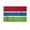 4x6 ft Nylon Flag, variant on AGAS Gambia Flag 4x6 inch - 11" Plastic Pole 100% Polyester Stitched Edges Gambian National Mini Flag on a Stick