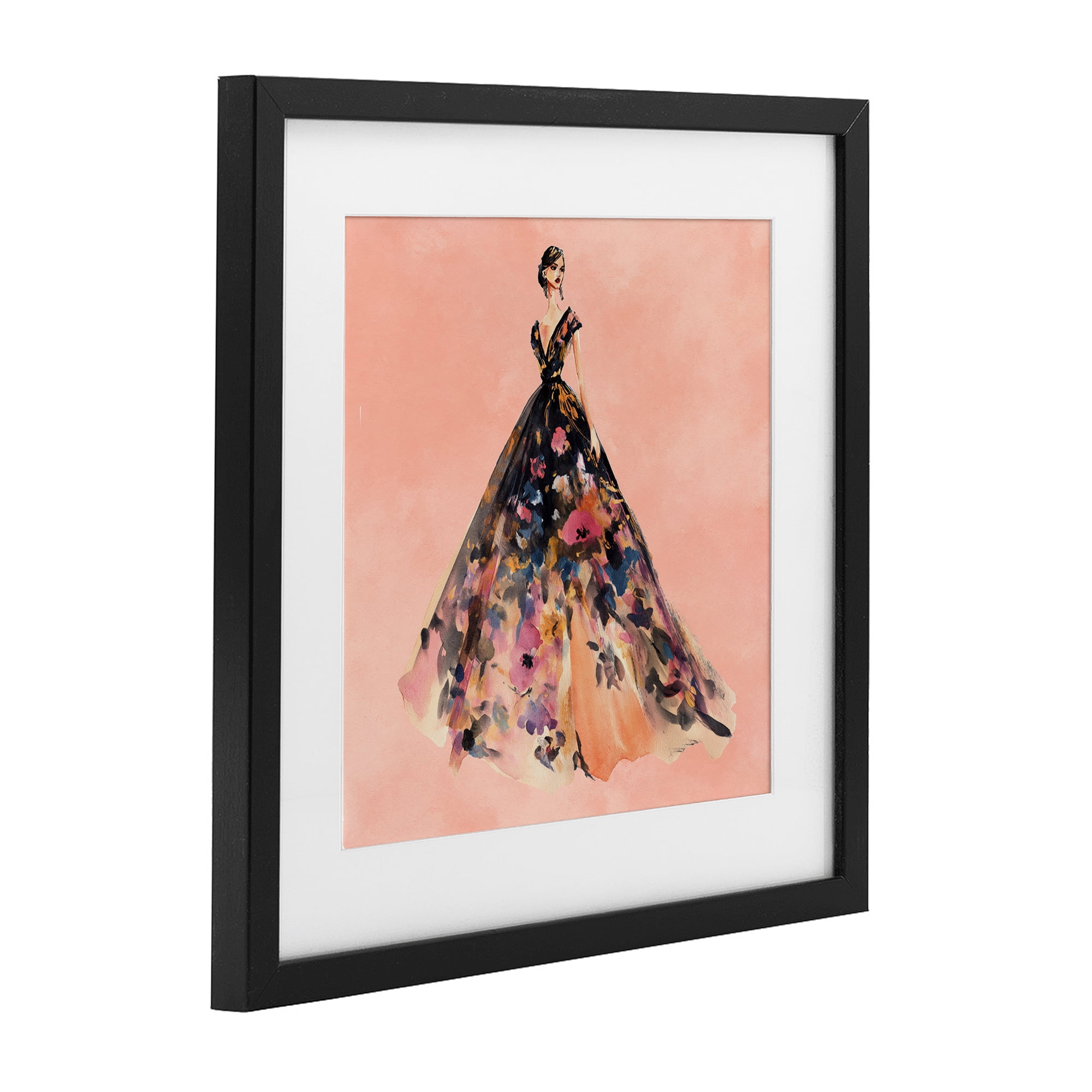 Stupell Industries Rose Gold Night Black Framed Print Under Glass, design by Svetlana Aleynikova