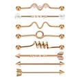thumbnail image 1 of 8 Pieces Industrial Barbell Earring Set Fashion Long Stud Earring Unisex Sunnimix Pendientes de cuerpo, 1 of 7