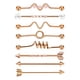 thumbnail image 1 of 8 Pieces Industrial Barbell Earring Set Fashion Long Stud Earring Unisex Sunnimix Pendientes de cuerpo, 1 of 7