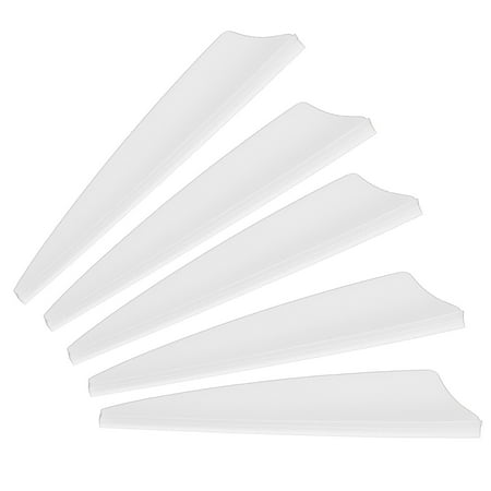 Arrows Vanes 36 Pack 2.5 Inch Arrow Fletching Archery Arrow Feather Shield Fletch for DIY Target Shooting White White