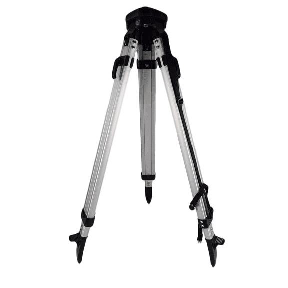 Topcon/Sokkia 724645 Medium Weight Aluminum Tripod with Quick Clamp Locks - Adjustable 42-63 Inches Height, Flat Head, 5/8 x 11 Thread, Pointed Steel Feet for Laser Levels, Auto Levels & Surveying