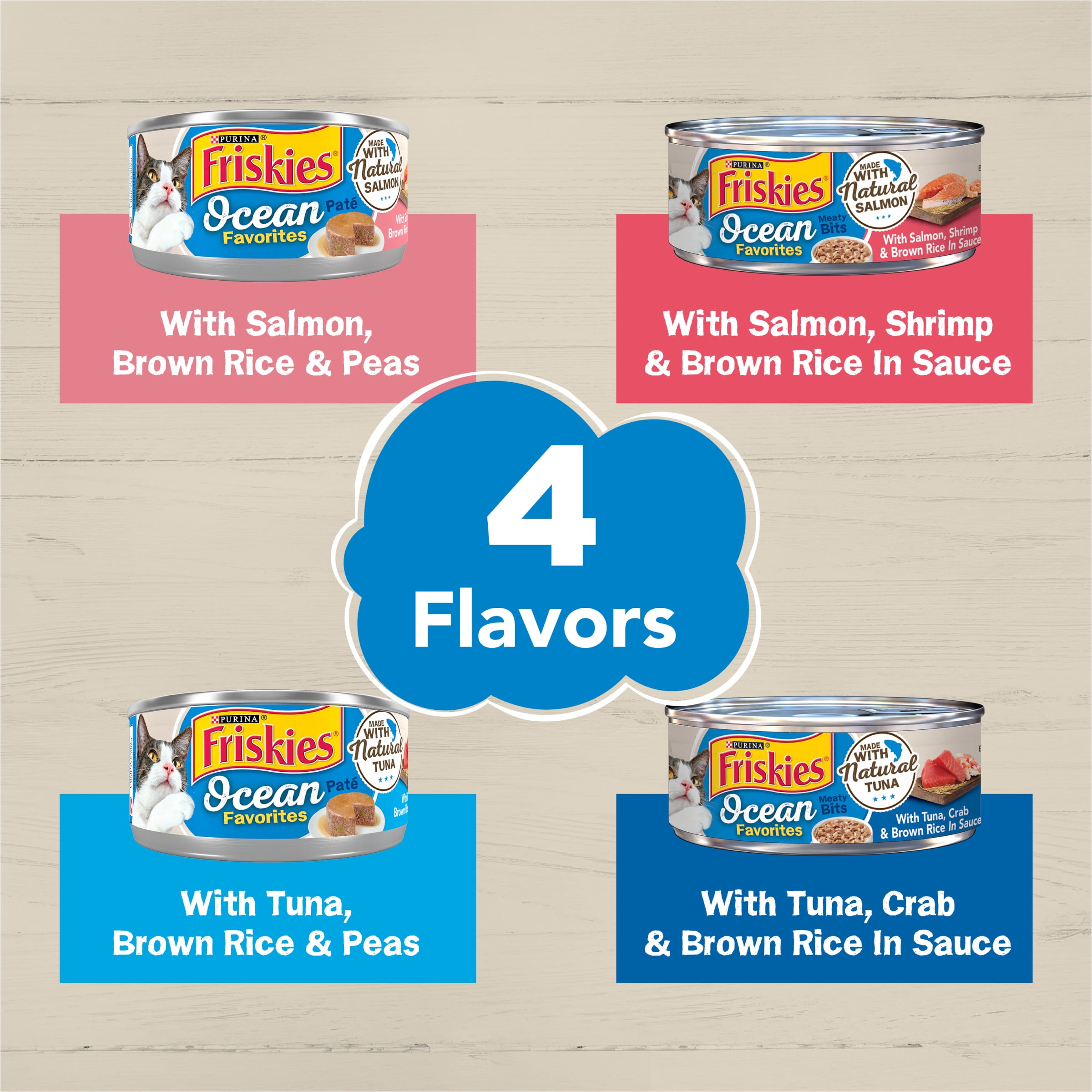 Buy Purina Friskies Ocean Favorites Wet Cat Food Variety Pack, 5.5 oz