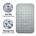 thumbnail image 3 of Non Slip Bath Tub Mat Shower Mat Massage Bathroom Bathtub Mat with Suction Cups and Drain Holes, Keep Floor Clean, Soft on Feet, Machine Washable Shower Floor Mat, 30.3 x 17.7 Inch (Grey ), 3 of 6