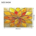 thumbnail image 3 of Toilet Rug Rectangle Bathroom Rugs Non-Slip Soft Plush Machine Washable Contour Bath Mat Yellow Red Floral Stained Glass 24x16, 3 of 9