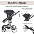 thumbnail image 5 of Babyjoy 2-in-1 Baby Stroller High Landscape Infant Stroller w/ Reversible Seat Black, 5 of 9