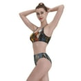 thumbnail image 5 of Daiia Various Herbs And Spices In Spoons printed 2 piece Swimsuit Bikinis for Women High Waisted Racerback Bathing Suits Summer Tummy Control Scoop Neck Swimwear-Small, 5 of 8