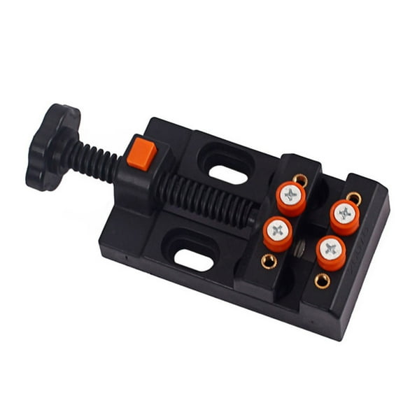 LEORX Quick Opening Fixed Clamp Black Plastic Compact Jaw Bench Vise for Jewelry and Model Making