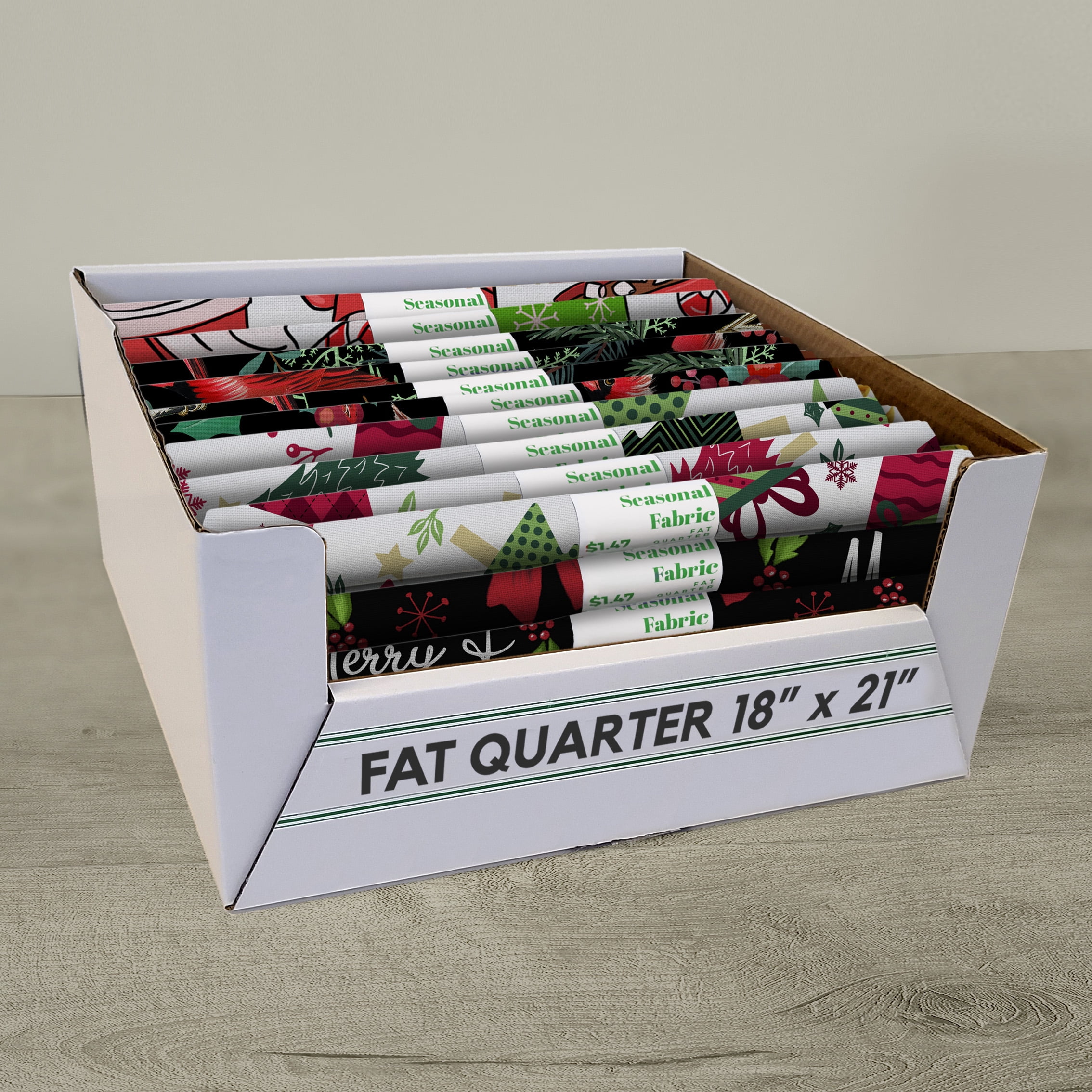 David Textiles, Inc. Christmas Fat-quarter Precut Assortment, 60 pieces
