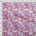 thumbnail image 3 of oneOone Viscose Chiffon Purple Fabric Leaves & Floral Artistic Craft Projects Decor Fabric Printed By The Yard 42 Inch Wide, 3 of 4