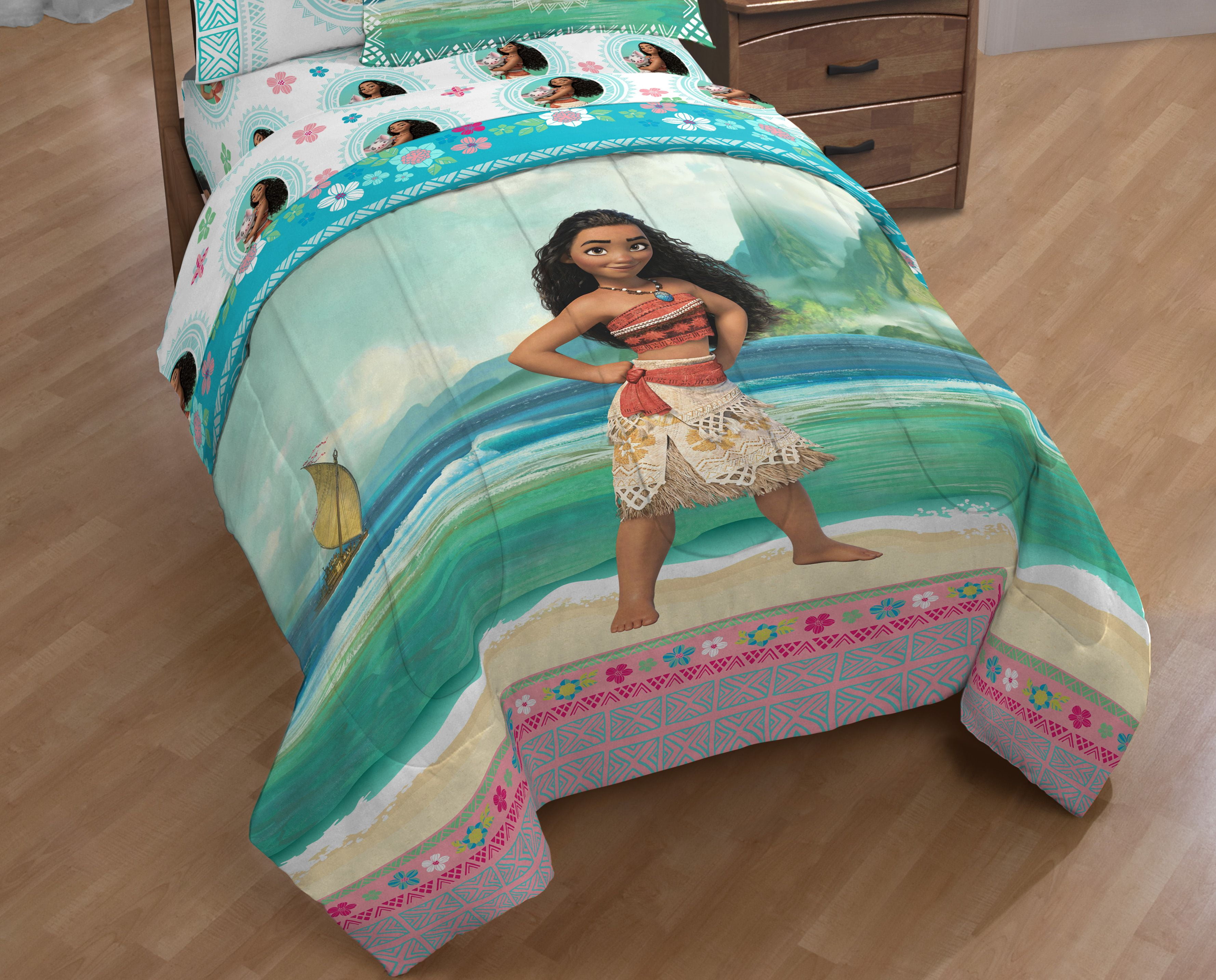 Disney Moana Comforter And Sheets 5pc Bedding Set Full Size Kids Furniture Decor Storage Toys Games