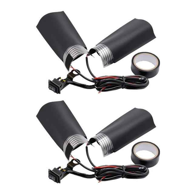 2x Motocicleta ATV Almohadillas Térmicas Almohadillas Eléctricas Calientes Manillar Kit De Agarre 12V
