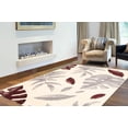 thumbnail image 2 of eCarpetGallery Modern Living Room Area Rug, 5'3" x 7'3", Cream-Bordeaux, Presly, 2 of 9