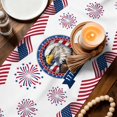 thumbnail image 3 of Anniversary USA Flag Table Runner 72 Inches, Eagle American Fireworks Bed Runner Dresser Scarves Tabletop for Indoor Outdoor Parties/Ceremony/Banquet, 16" x 72", 3 of 9