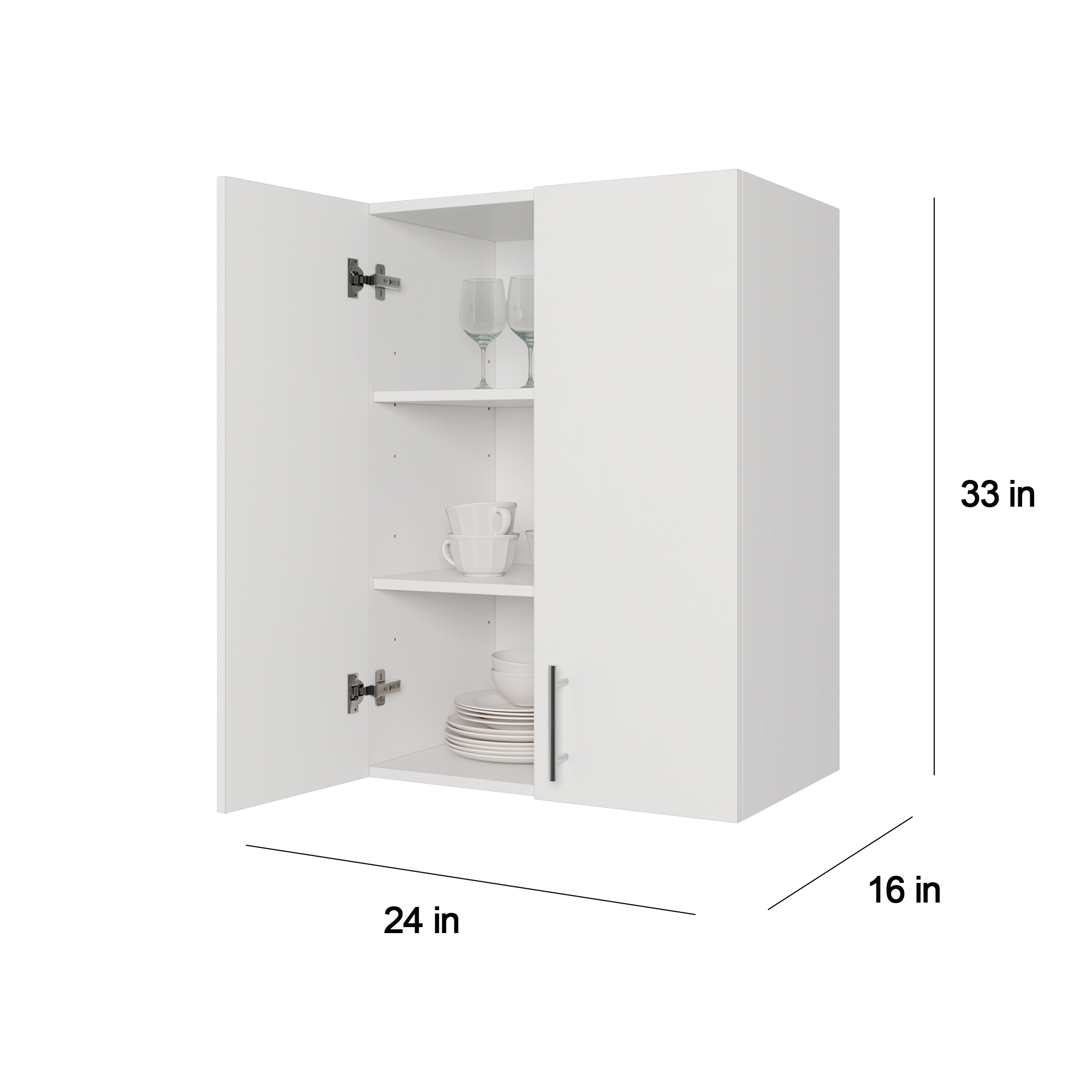 Landmok Wall Cabinet Laundry Room, Medicine Cabinet for Kitchen Bathroom Garage, Wall Storage Cabinet with Adjustment Shelves ,White (2 Pack)