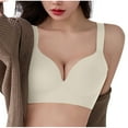thumbnail image 4 of SMihono No Underwire Bras for Women Soft Support Wireless Daily Bras V Neck Comfort Full Coverage Bralette White M, 4 of 5