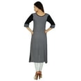 thumbnail image 5 of Bimba Women Kurta Designer Kurti With Pockets Asymmetrial Hem Summer Tunic, 5 of 9