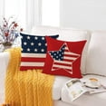 thumbnail image 4 of 4th of July Throw Pillow Covers 20x20 Set of 4 Patriotic Pillow Covers American Flag Day Pillow Covers Memorial Day Independence Day Cushion Covers for Home Outdoor Sofa Couch Decorations (20 inch), 4 of 6