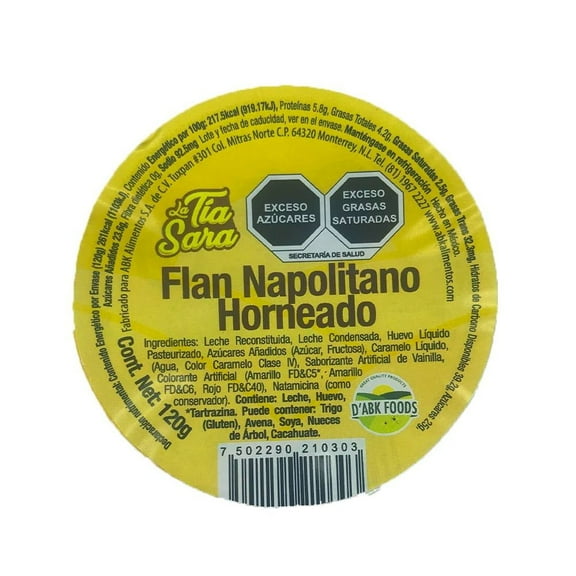 Flan napolitano La Tía Sara horneado 120 g
