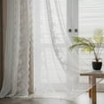 thumbnail image 3 of Sheer Curtains for Living Room Sheer Drapes for Bedroom Window Treatments，2 panels Rod Pocket, 3 of 8