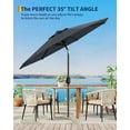 thumbnail image 5 of Outdoor Patio Umbrella With UV Protection - Waterproof 9-Foot Market Umbrella for Garden, Deck, Pool & Backyard, Heavy Duty Aluminum Pole, 5 of 5