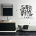 thumbnail image 3 of Stupell Industries Be Neat Bathroom Rules Abstract Painting Gallery Wrapped Canvas Print Wall Art, 36 x 36, 3 of 8