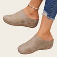 thumbnail image 7 of Busydd Womens Sandals Comfortable Casual Wedge Slides for Women Slip on Closed Toe Summer Slippers 36, 7 of 7