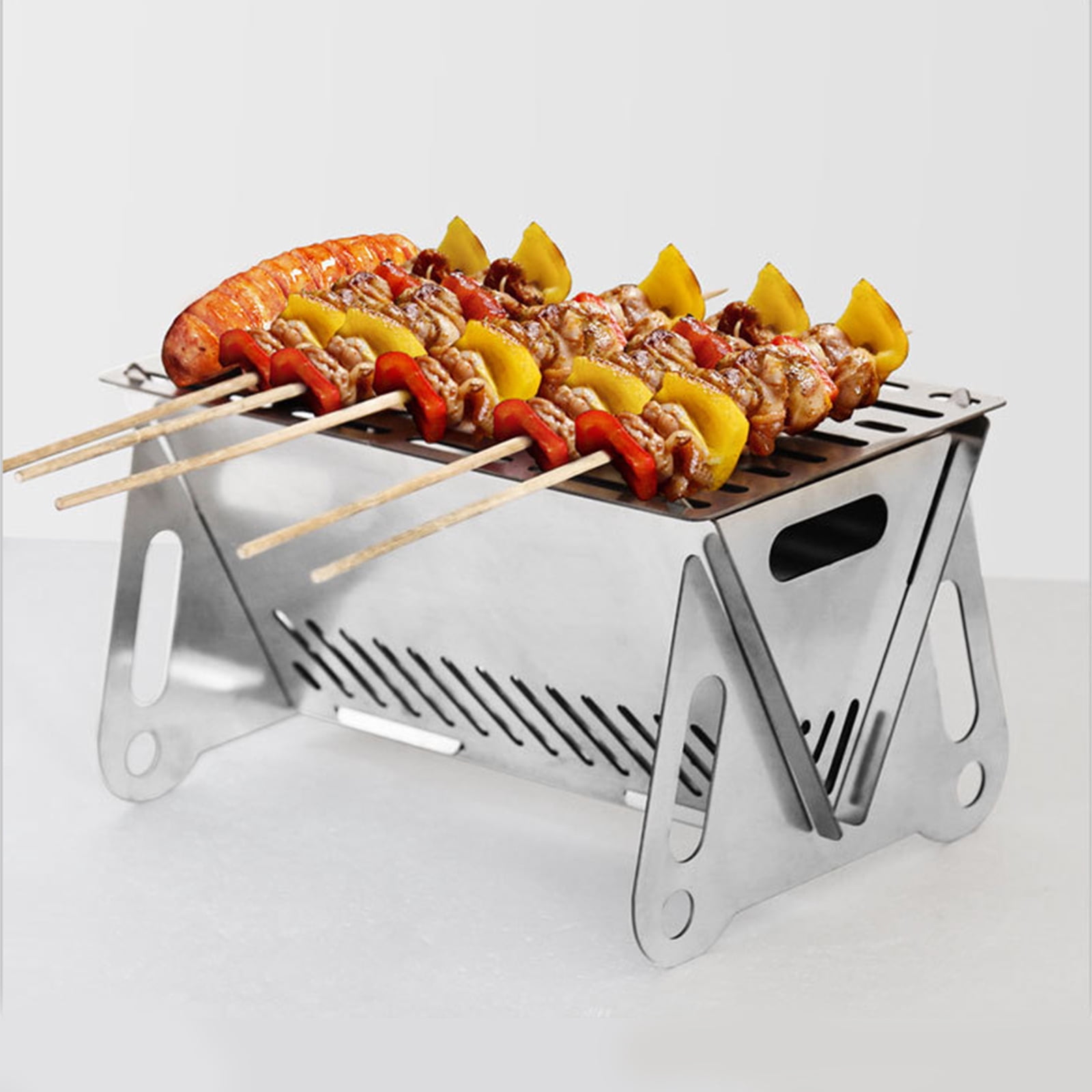 WINDLAND BBQ Grill Charcoal Folding Card Grill BBQ Stove For Camping Picnics Hiking Party