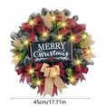 thumbnail image 3 of 17.7 Inch Buffalo Check Christmas Wreath, Farmhouse Winter Wreath with Burlap Ribbon for Front Door, Indoor Outdoor Holiday Decor for Fireplace, Wall, and New Year Celebration, 3 of 5