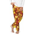 thumbnail image 2 of Hirioo Autumn Mosaic Maple Leaves for Teenagers' Pajama Pants Womens Lounge Pants with Pockets Pj Bottoms Pants for Men-XS(5-6), 2 of 6