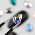 thumbnail image 3 of 120 Pcs Multi Shapes Glass Crystal AB Rhinestones for Nail Art Craft, Mix 12 Style FlatBack Crystals 3D Decorations Flat Back Stones Gems Set (120 Pcs Crystals), 3 of 8