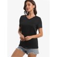 thumbnail image 2 of Womens Short Sleeve Round Neck Shirts Summer Top Fashion Basic Tee, 2 of 6