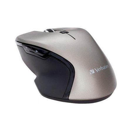 UPC: 0023942702450 | Verbatim USB-C Wireless Blue LED Mouse – Graphite Blue LED – Wireless – Radio Frequency – 2.40 GHz – Graphite – 1 Pack – USB Type C – 1600 dpi