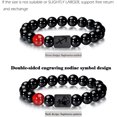 thumbnail image 2 of GAVONO 12 Constellation Zodiac Signs Black Onyx Beads Couples Bracelet for Men Women-Sagittarius, 2 of 5
