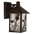 thumbnail image 2 of Franklin Iron Works French Garden Rustic Farmhouse Outdoor Wall Light Fixture Bronze Leaf Vine 10 1/2" Clear Seedy Glass for Post Exterior Barn Deck, 2 of 7