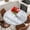 White Gray, variant on Light Blue Dandelion Round Tablecloth, Fitted Table Cover with Elastic for 55"-60" Round Tables, Spring Flowers Modern Minimalist Table Cloth Outdoor Indoor Dinning Party Waterproof Tablecloths
