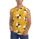 thumbnail image 1 of Fotbe Cute Bee Butterfly Yelllow Men's Camiseta sin Mangas Estampada para Hombres, Playera Casual para Gimnasio, Entrenamiento, Playa-Small, 1 of 7