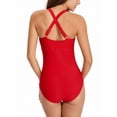 thumbnail image 2 of BEEACHGIRL One Piece Swimsuit Sexy Floral Conservative Swimwear for Women Spaghetti Strap, 2 of 6