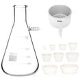 thumbnail image 1 of Juego de Embudo QWORK Vidrio Borosilicato 1000 ml 80 mm para Filtrar Paredes, 1 of 8