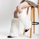 thumbnail image 5 of Sonducket Calentadores de piernas de piel blanca, mangas de botas peludas suaves para niñas, accesorios de disfraz, calentadores de piernas Prendas para la parte inferior del cuerpo blanco 40cm, 5 of 6
