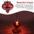 thumbnail image 5 of Decoración Portavelas Habitación Forma De Farol Artesanía De Hierro Vela Palo Apertura Ancha Linterna De Cristal Rojo Portavelas Hermosa Decoración Candelabro Para Fiesta Cena De Boda Minnieouse HA015796-00, 5 of 5